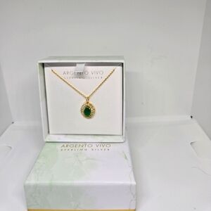 Argento Vivo Onyx Oval Pendant Necklace
